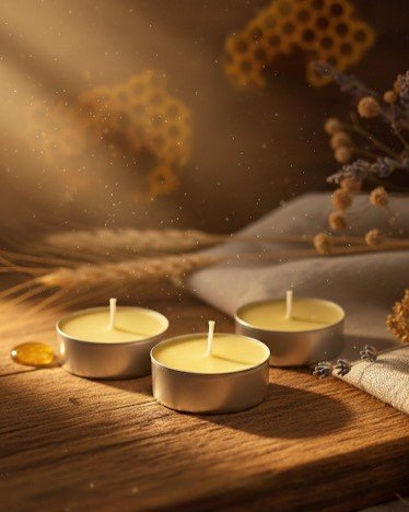 Bičių vaško žvakutės Įsižeminimui